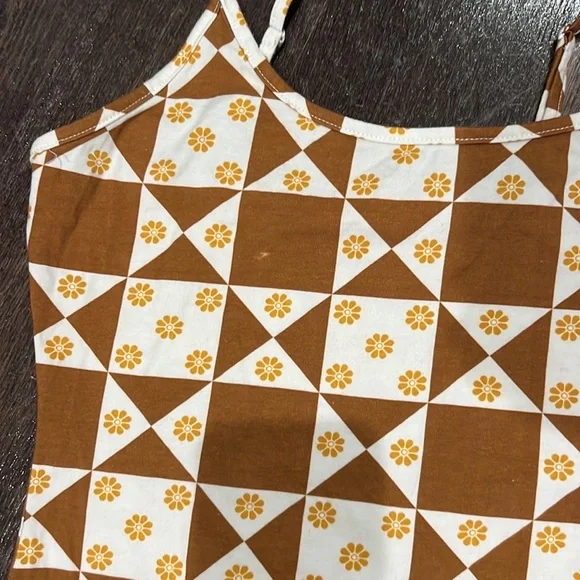 Lisa Says Gah Women's Brown and White Dress - Picture 7 of 7